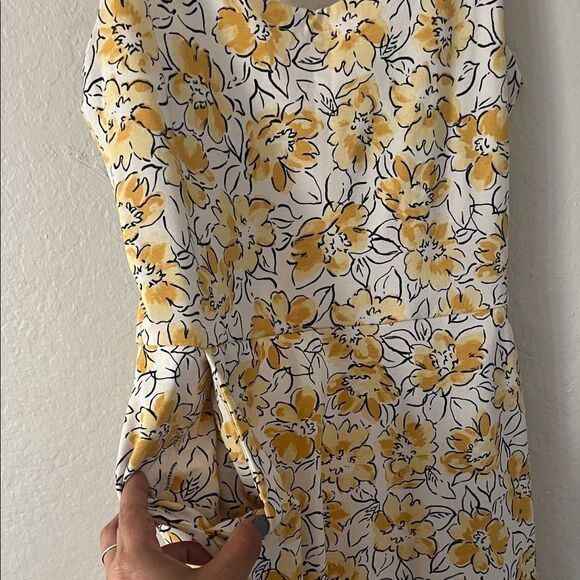 NWT Pact Reverie Floral Yellow Organic Cotton Tie Back Halter With Pockets in M - Picture 4 of 14